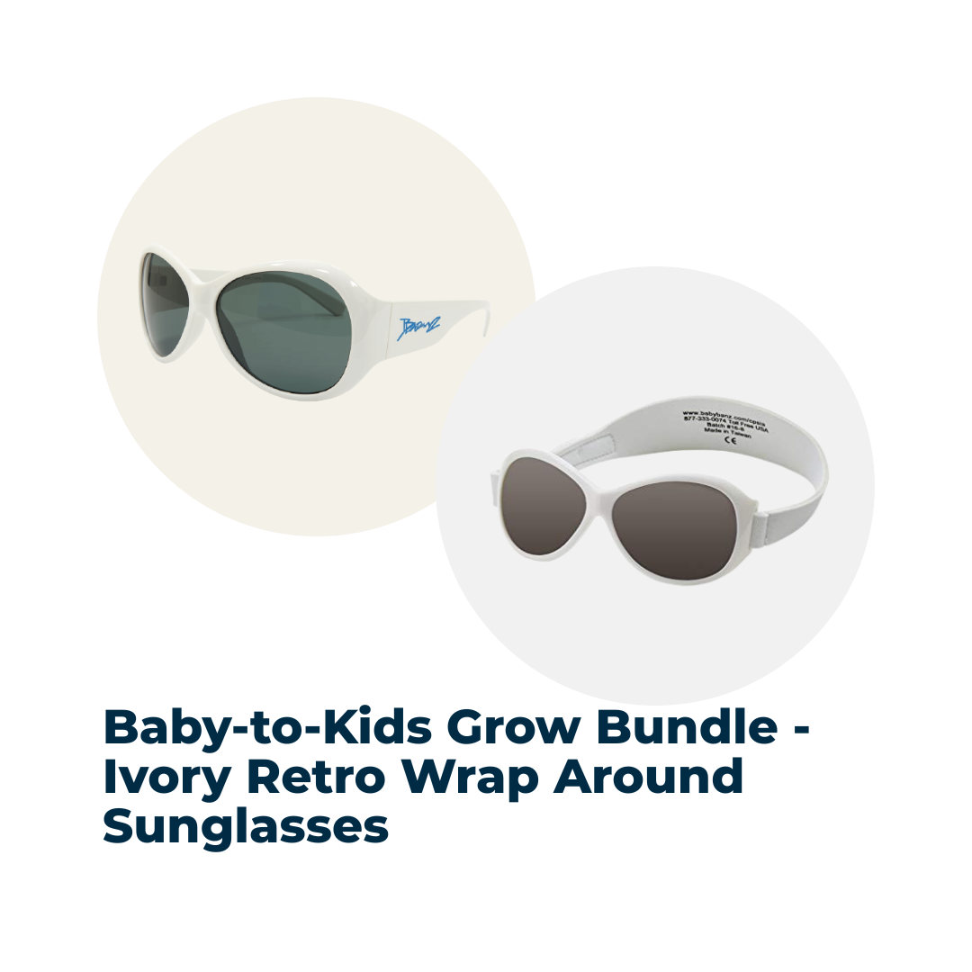 Baby-to-Kids Grow Bundle - Ivory Retro Wrap Around Sunglasses
