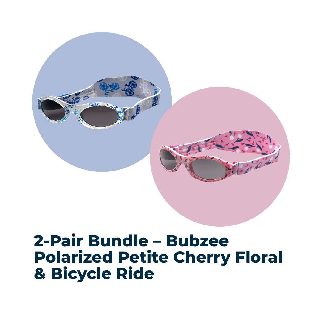 2-Pair Bundle – Bubzee Polarized Petite Cherry Floral & Bicycle Ride