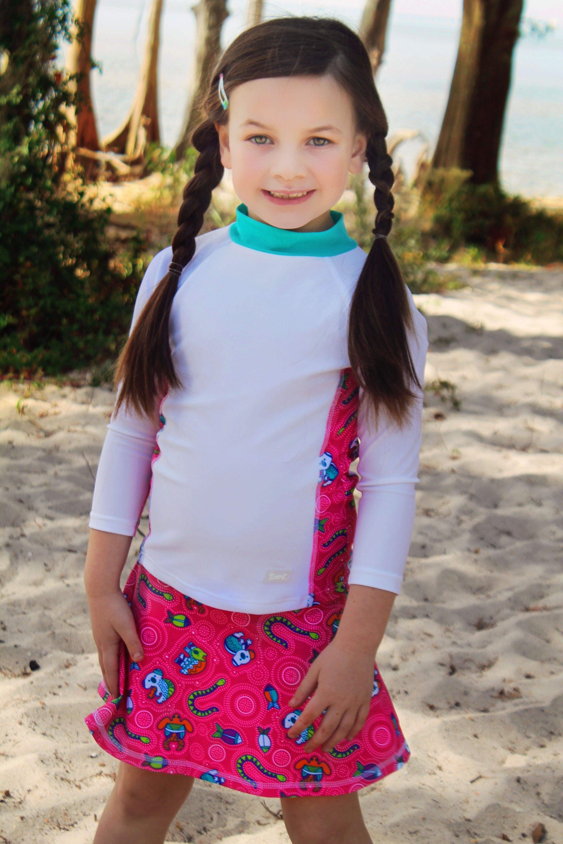 BANZ Rashguards Girls 2-6 Long Sleeve Rashguards 2 / Coolgardie Pink