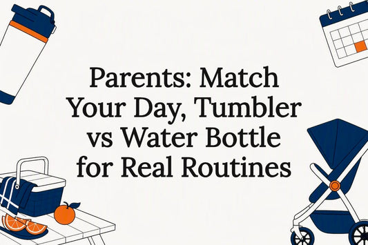 Tumbler and bottle comparison title card