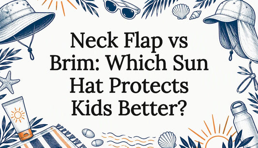 Illustrated title card about children's sun hats