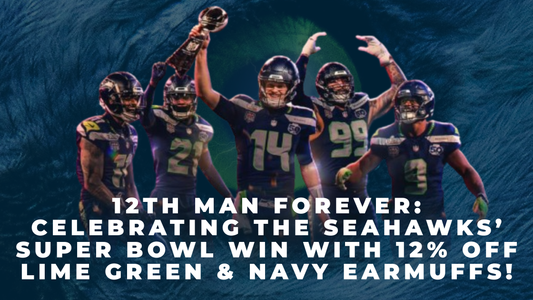 12th Man Forever: Celebrating the Seahawks’ Super Bowl Win with 12% Off Lime Green & Navy Earmuffs!