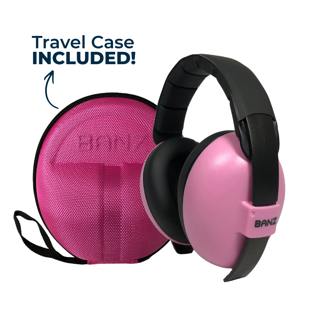 BANZ hearing protection earmuffs and case bundle