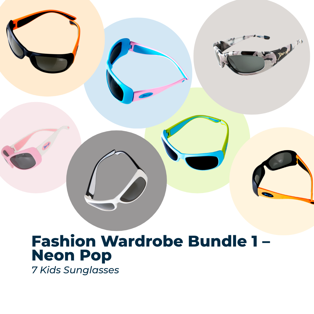 Fashion Wardrobe Bundle 1 – Neon Pop | 7 Kids Sunglasses for $50