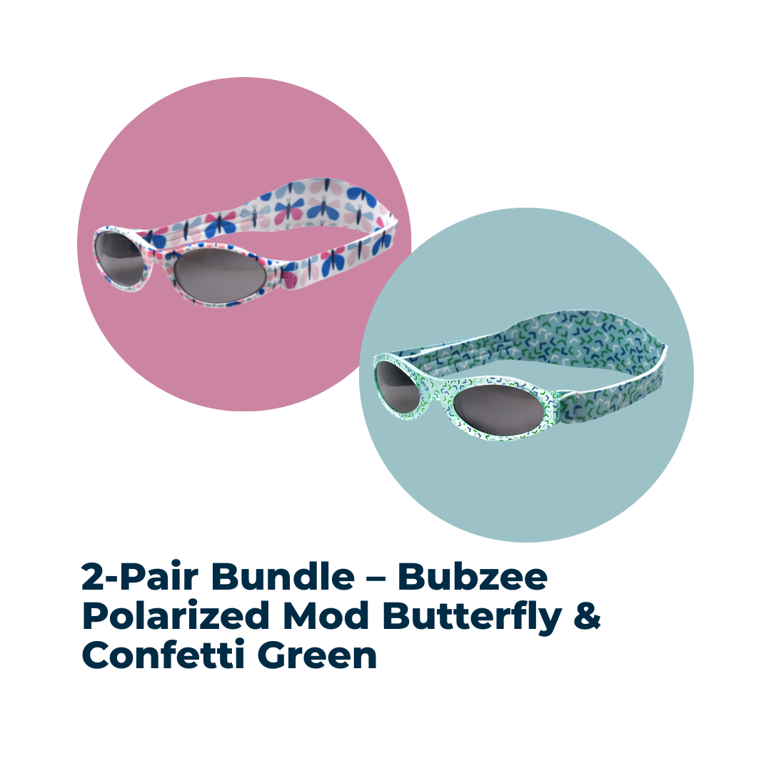 2-Pair Bundle – Bubzee Polarized Mod Butterfly & Confetti Green