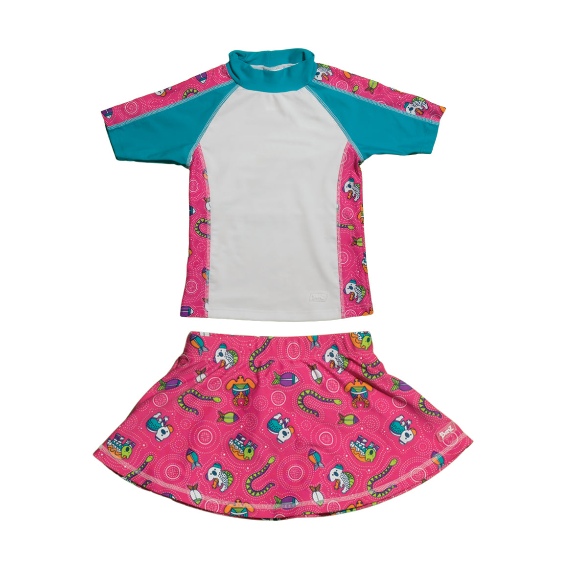 Girls Short Sleeve Rashguard Set
