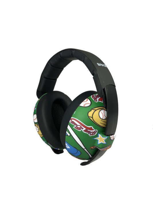 Baby BANZ earmuff ZeeCase in Rainbow Prism storage case for hearing protection