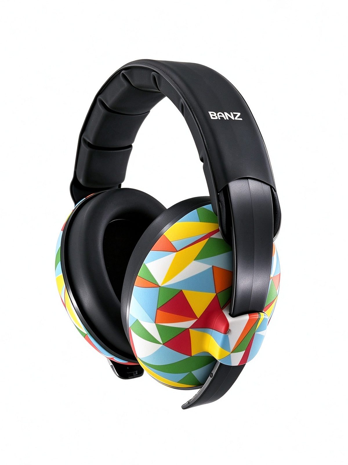 BANZ baby earmuffs Prism Flare print, side view