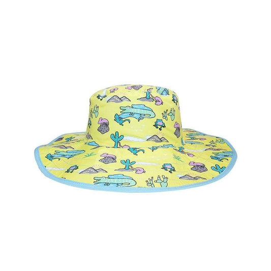BANZ kids UPF 50+ sun hat in Blue Jungle for outdoor sun protection