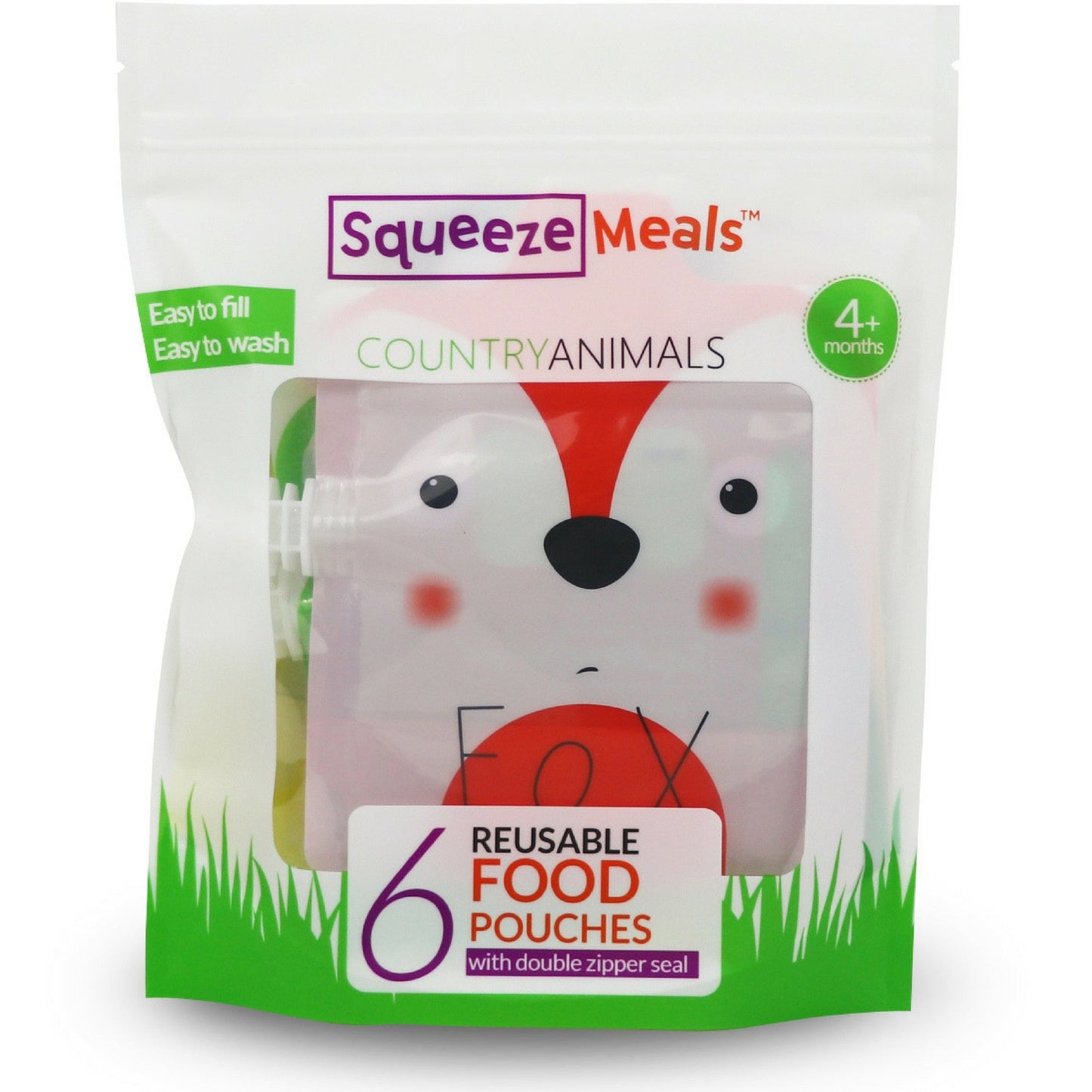 Squeeze Meals® Reusable Food Pouches - Country