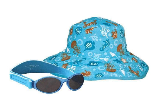 BANZ Combo gift set Baby Sun Hat and Sunglasses Gift Set