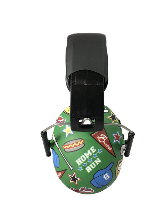 BANZ kids sensory earmuffs in Gray Graffiti Doodle with NRR 26 dB passive hearing protection