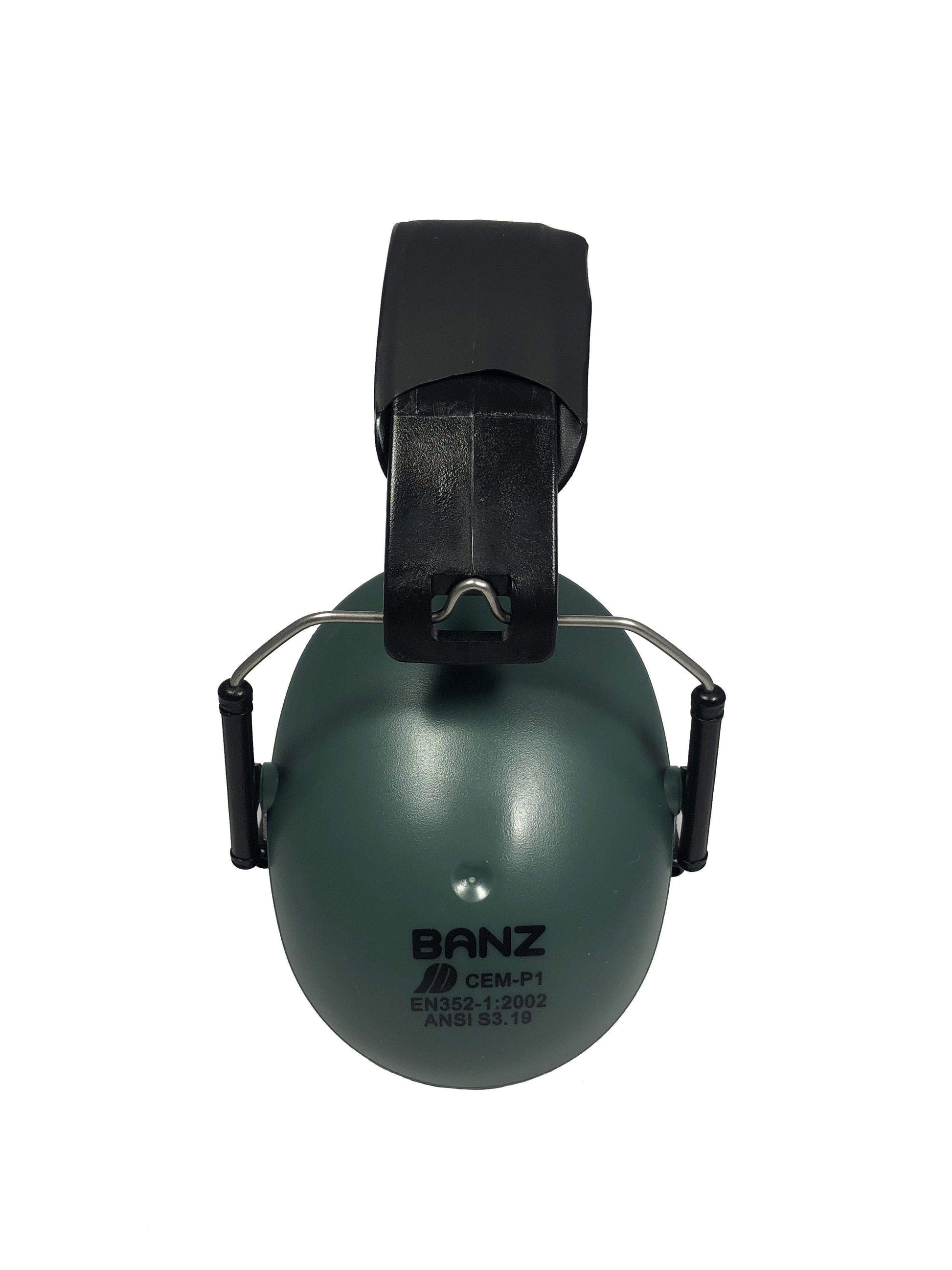 BANZ Hearing Protection Kids Earmuffs - Solids Dark Green