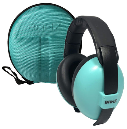 BANZ Hearing Protection Baby Earmuffs with ZeeCase Lagoon