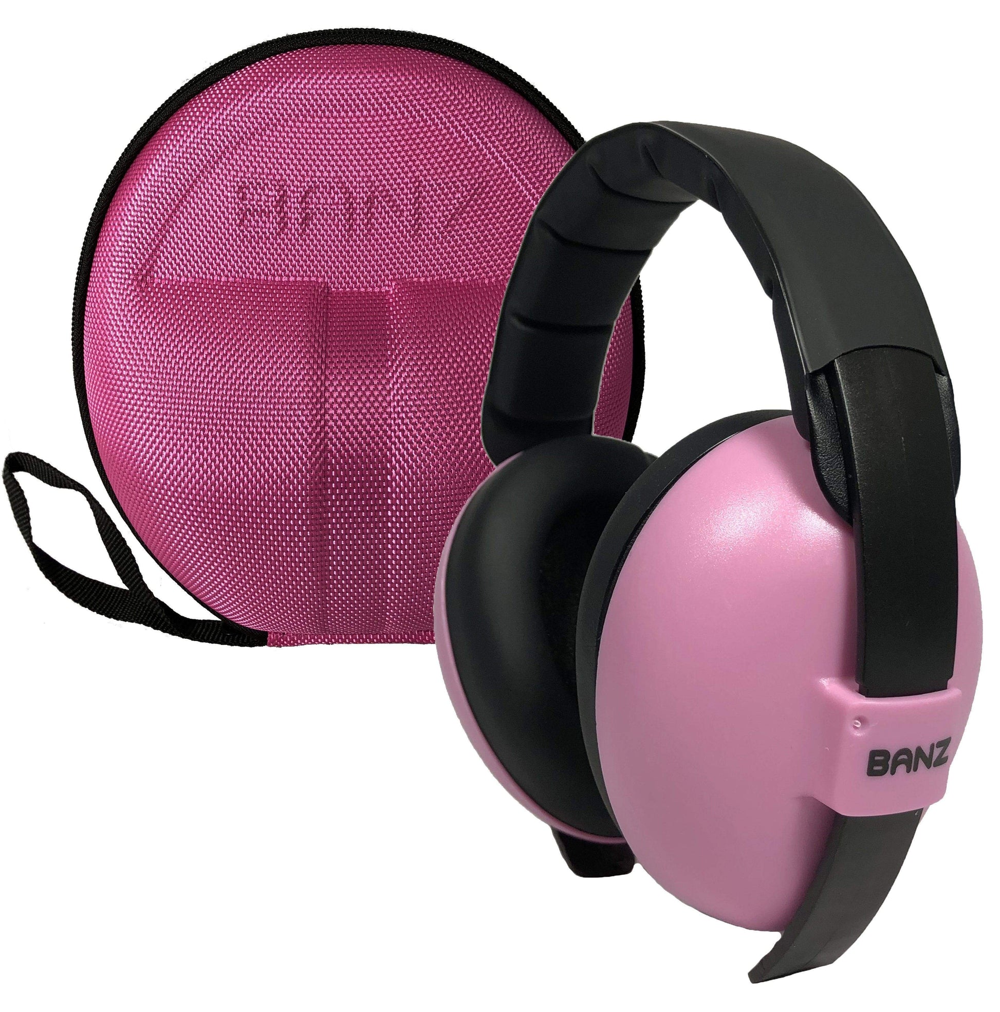 BANZ Hearing Protection Baby Earmuffs with ZeeCase Petal Pink