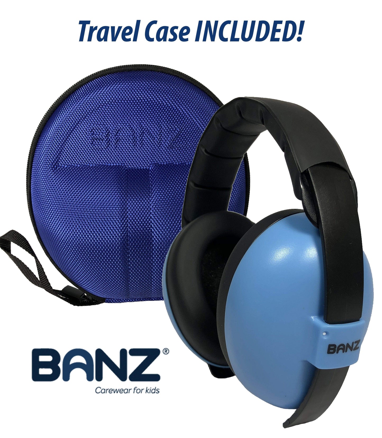 BANZ Hearing Protection Baby Earmuffs with ZeeCase Sky Blue