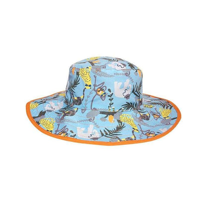 BANZ Sun Hat Childrens Sun Hats - Reversible Kawaii Designs Kids / Jungle