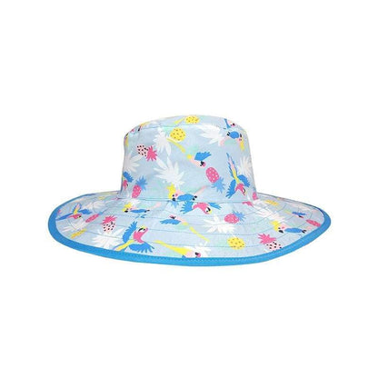 BANZ Sun Hat Childrens Sun Hats - Reversible Kawaii Designs Kids / Parrot
