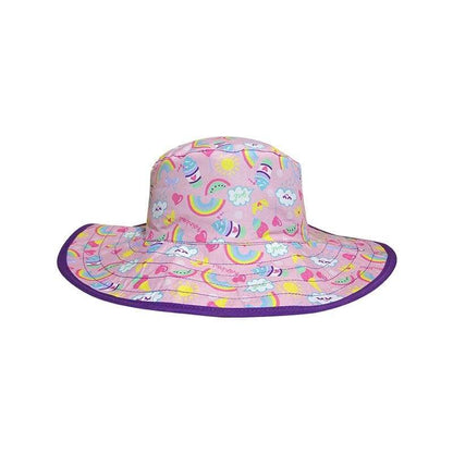 BANZ Sun Hat Childrens Sun Hats - Reversible Kawaii Designs Kids / Rainbow