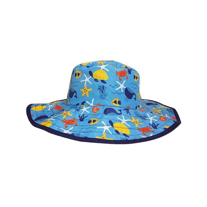 BANZ Sun Hat Childrens Sun Hats - Reversible Kawaii Designs Kids / Sealife
