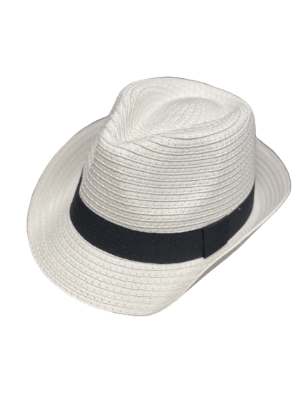 White fedora online sun hat