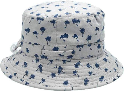BANZ Sun Hat Childrens Sun Hats with Toggle Small / Dark Palm Tree