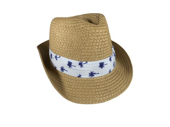 BANZ Sun Hat Fedora Sunhat Small / Palm Tree