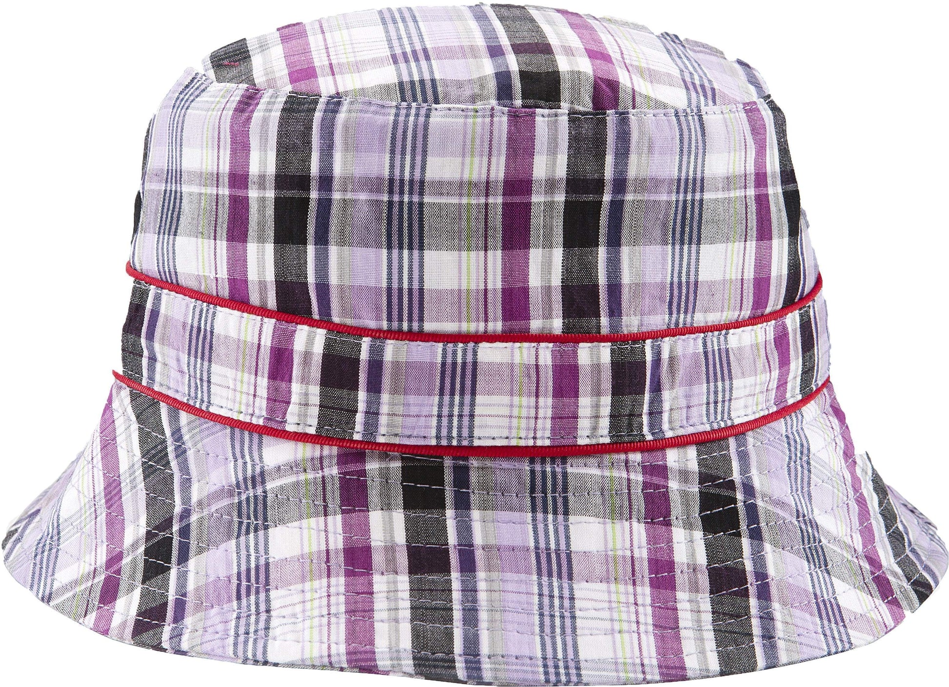 BANZ Sun Hat Childrens Sun Hats with Toggle Small / Purple Check