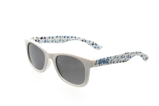 Baby BANZ Beachcomber wrap around sunglasses in Blue Bicycle Ride with UV protection