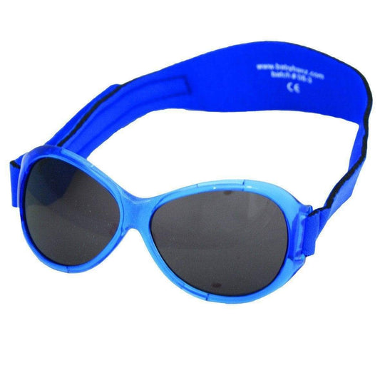 Toddler BANZ retro wrap around sunglasses in Blue with UV protection