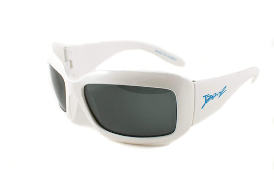 BANZ kids square wrap around sunglasses in Ivory with UV protection