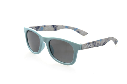 BANZ kids Beachcomber wrap around sunglasses in Blue Bicycle Ride with UV protection