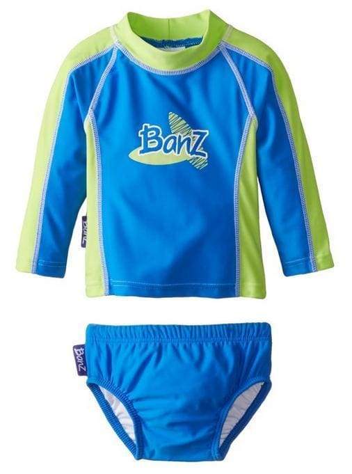 BANZ Swim DIaper Baby Rashguard & Swim Diaper Set 0 / Coolgardie Pink